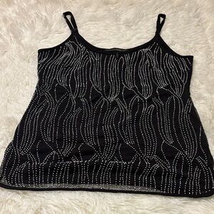 White House Black Market Black Beaded Camisole